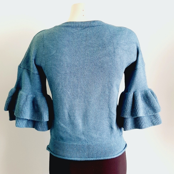 🅱️🅾️G🅾️ Ruffled short sleeves knits top - Picture 2 of 5